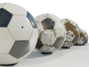 Football Balls 3D Model