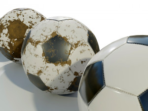 Football Balls 3D Model