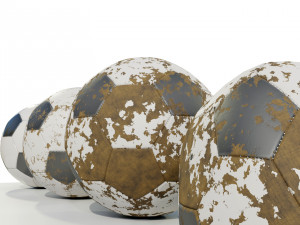 Football Balls 3D Model