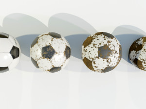 Football Balls 3D Model