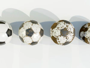 Football Balls 3D Model