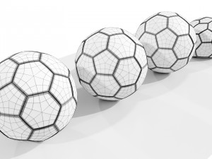 Football Balls 3D Model