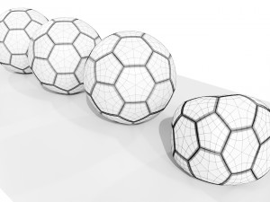 Football Balls 3D Model