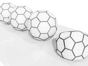 Football Balls 3D Model