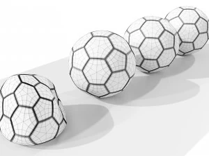 Football Balls 3D Model
