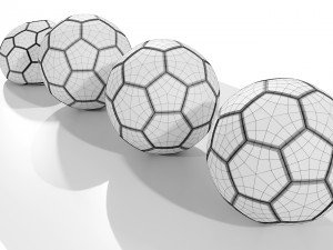 Football Balls 3D Model