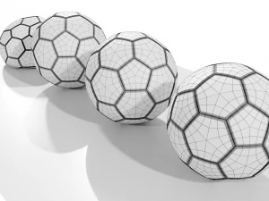 Football Balls 3D Model