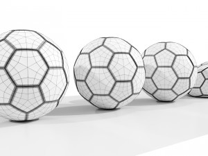 Football Balls 3D Model