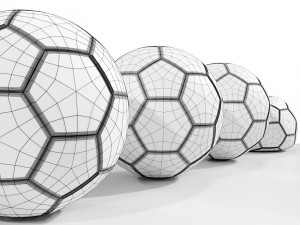 Football Balls 3D Model