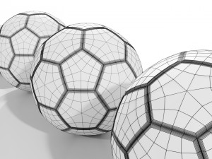Football Balls 3D Model