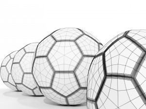 Football Balls 3D Model