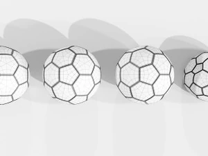Football Balls 3D Model