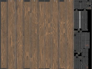 Wood Metal Bench 3D Model