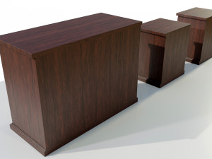 Dresser and Nightstands 3D Model