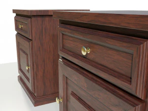 Dresser and Nightstands 3D Model