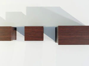 Dresser and Nightstands 3D Model