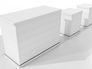 Dresser and Nightstands 3D Model