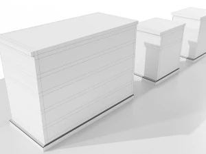 Dresser and Nightstands 3D Model