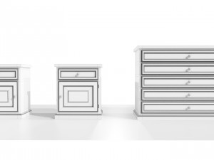 Dresser and Nightstands 3D Model