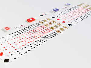 Standard 52-card deck of French-suited playing cards 3D Model