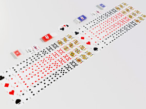 Standard 52-card deck of French-suited playing cards 3D मॉडल