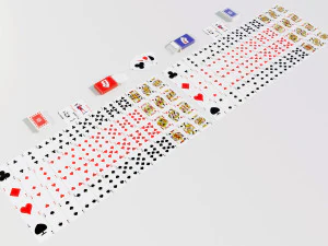Standard 52-card deck of French-suited playing cards 3D Model