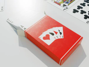 Standard 52-card deck of French-suited playing cards 3D Model
