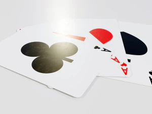 Standard 52-card deck of French-suited playing cards 3D Model
