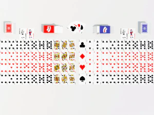 Standard 52-card deck of French-suited playing cards 3D Model