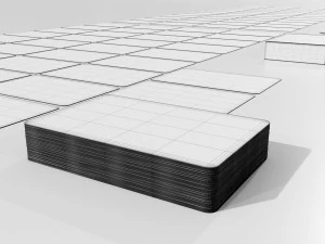 Standard 52-card deck of French-suited playing cards 3D Model