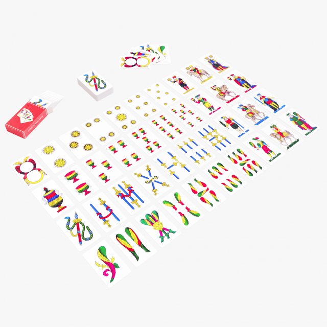 Italian Playing Cards 3D 模型 .c4d .max .obj .3ds .fbx .stl .blend 
