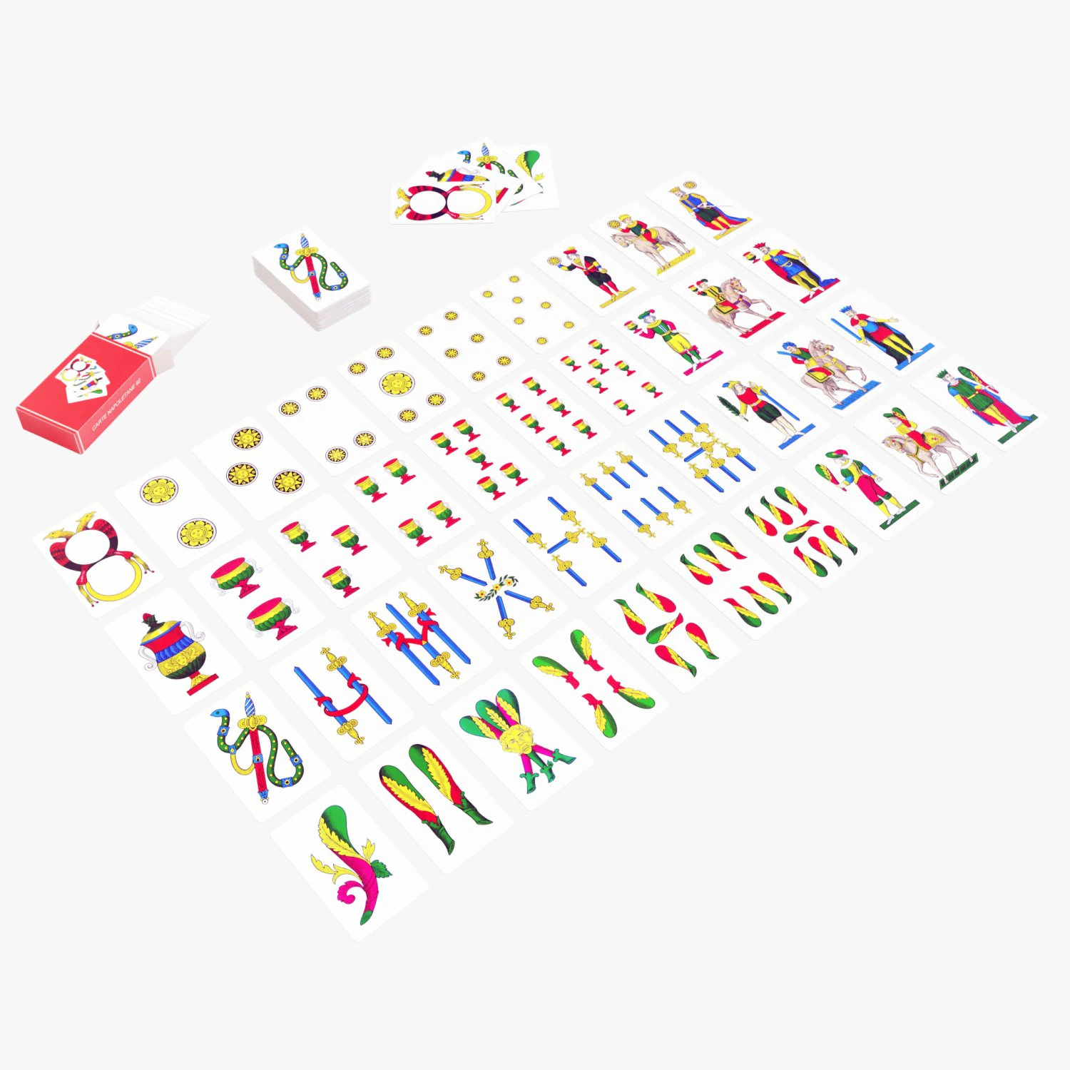 Italian Playing Cards 3D Model .c4d .max .obj .3ds .fbx .stl .blend 