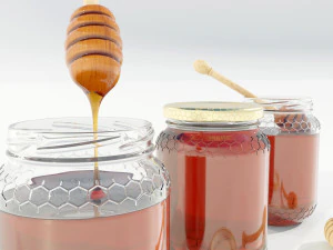 Glass Honey Jars 3D Model