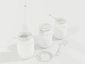 Glass Honey Jars 3D Model