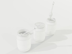 Glass Honey Jars 3D Model