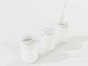 Glass Honey Jars 3D Model