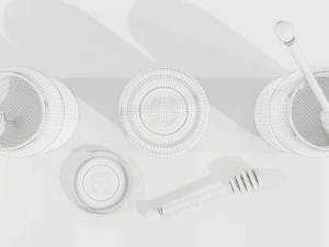 Glass Honey Jars 3D Model