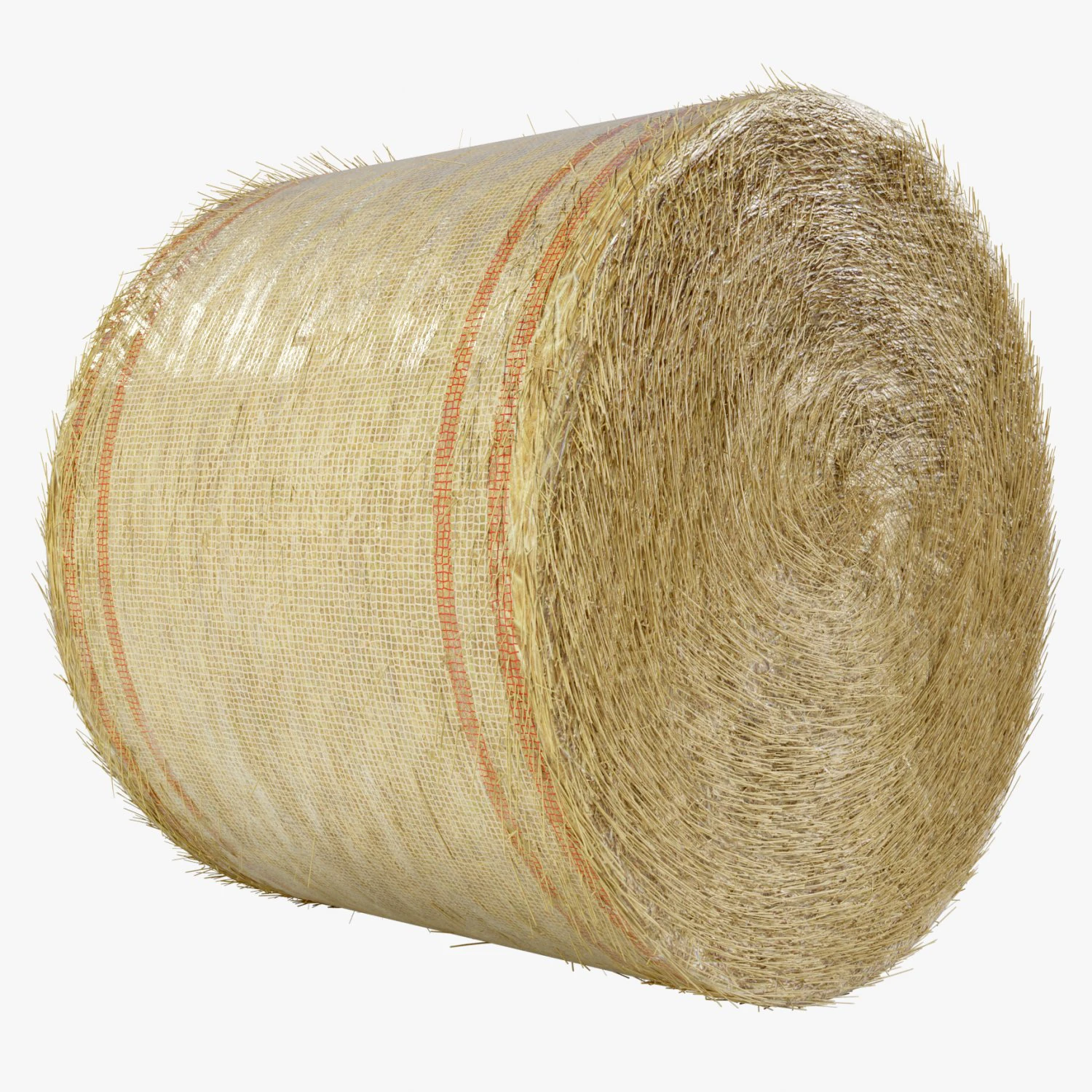 Round Hay Bale 3D Model .c4d .max .obj .3ds .fbx .stl .blend