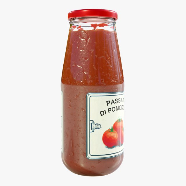 Tomato Sauce Bottle Modelo 3D .c4d .max .obj .3ds .fbx .stl .blend 