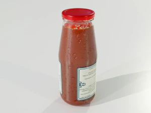 Bottiglia Di Salsa Di Pomodoro Modello 3D