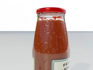 Bottiglia Di Salsa Di Pomodoro Modello 3D