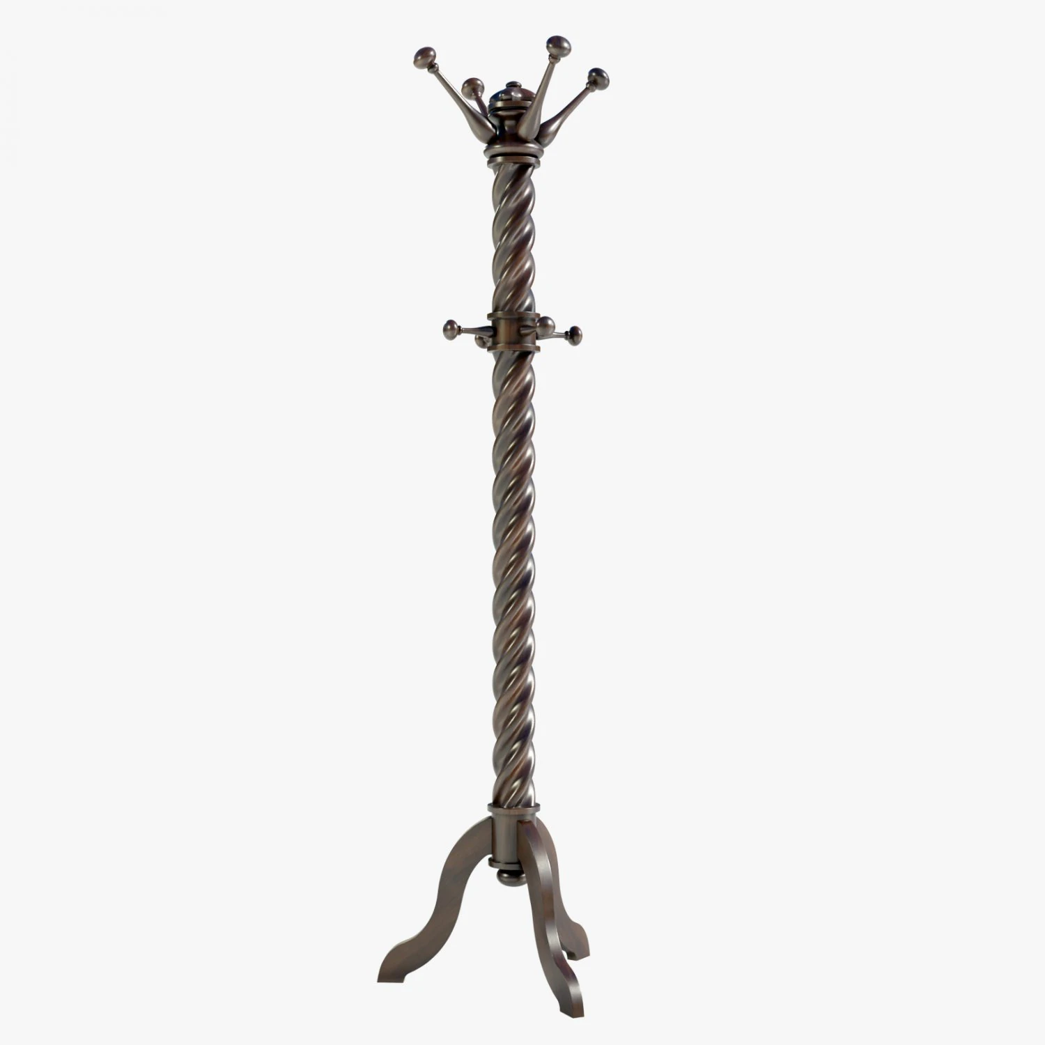 Wooden Clothes Hangers 3D Model .c4d .max .obj .3ds .fbx .stl .blend