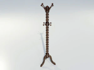 Wooden Clothes Hangers 3D Model