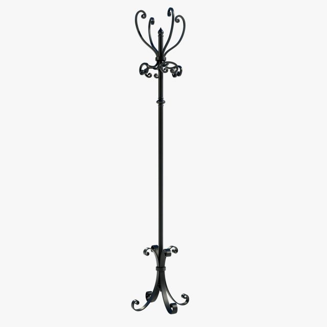 Wrought Iron Clothes Hangers 3D मॉडल .c4d .max .obj .3ds .fbx .stl .blend 