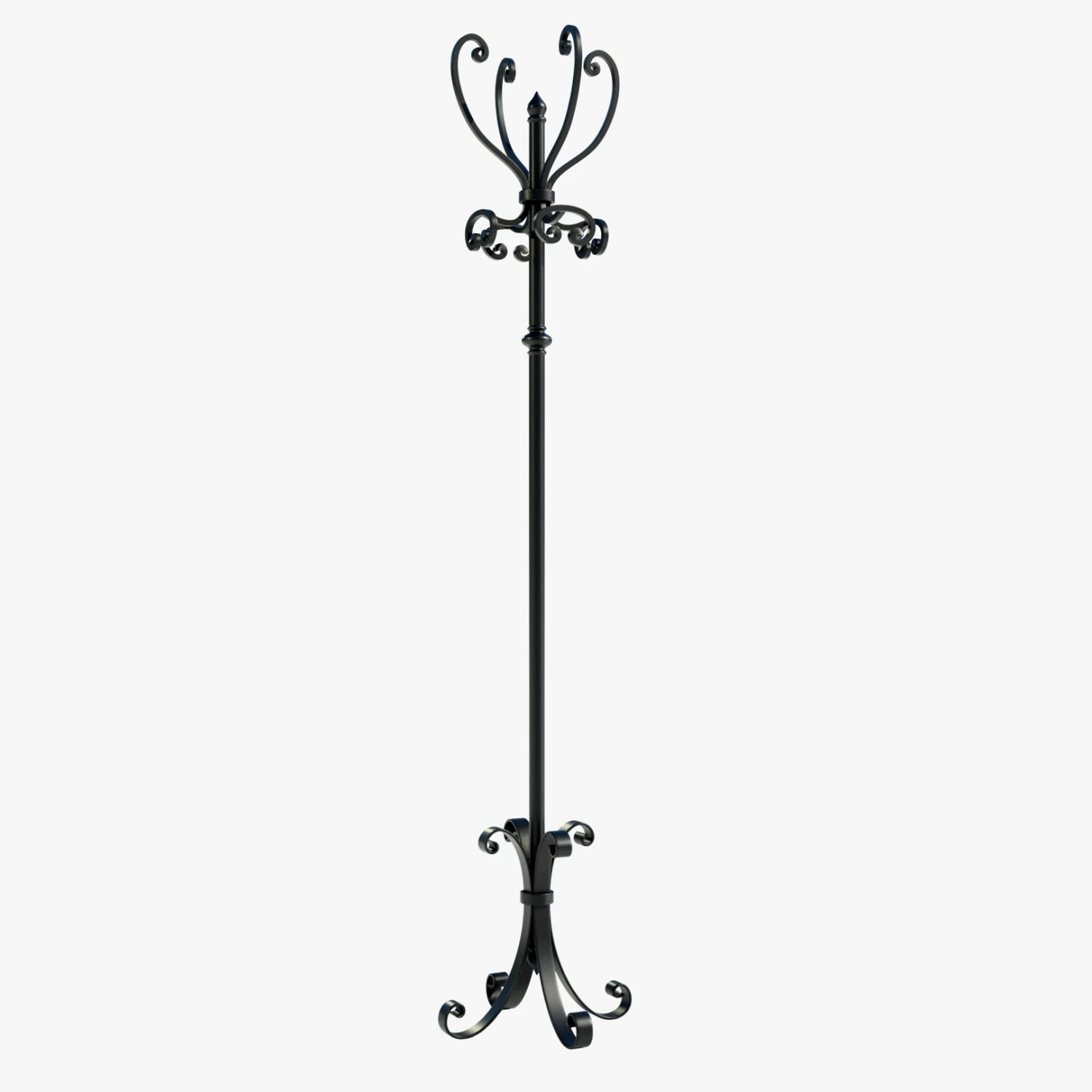 Wrought Iron Clothes Hangers 3D Model .c4d .max .obj .3ds .fbx .stl .blend