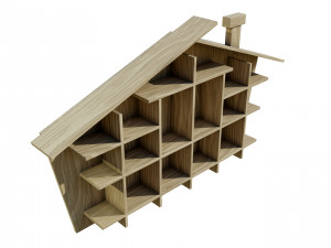 House Shaped Wall Storage 3D 模型