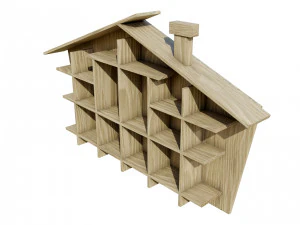House Shaped Wall Storage 3D Model