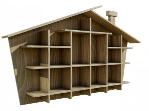 House Shaped Wall Storage 3D Model