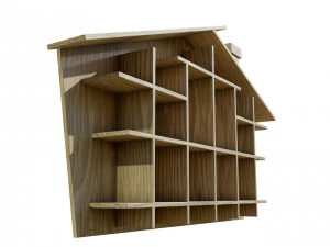 House Shaped Wall Storage 3D Model