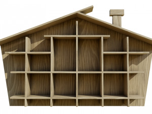 House Shaped Wall Storage 3D 模型